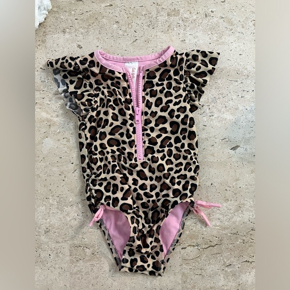 Cat & Jack Other - Girls Cat and Jack Leopard Print Swimsuit Size 2T